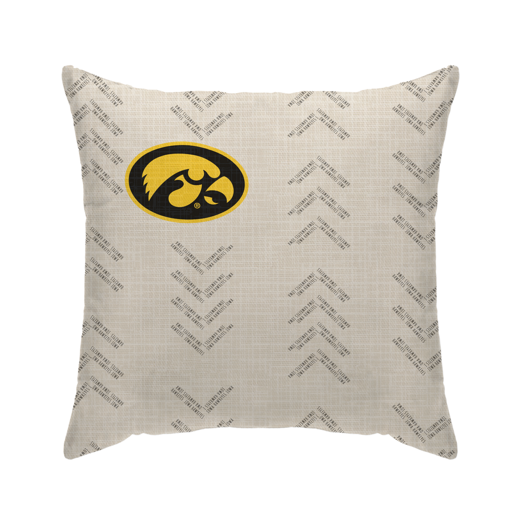 Iowa Hawkeyes Word Mark Duck Cloth Decor Pillow