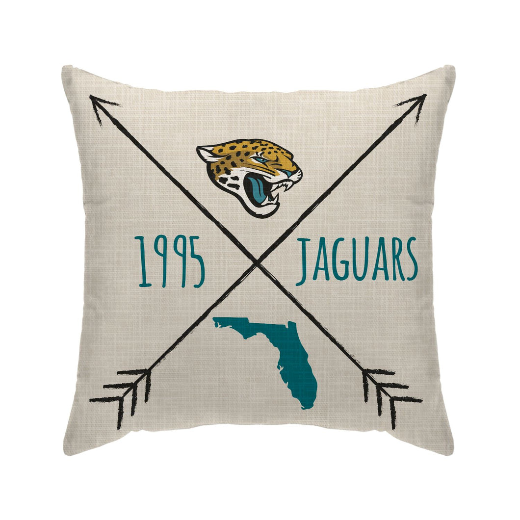 Jacksonville Jaguars Cross Arrow Duck Cloth Decor Pillow