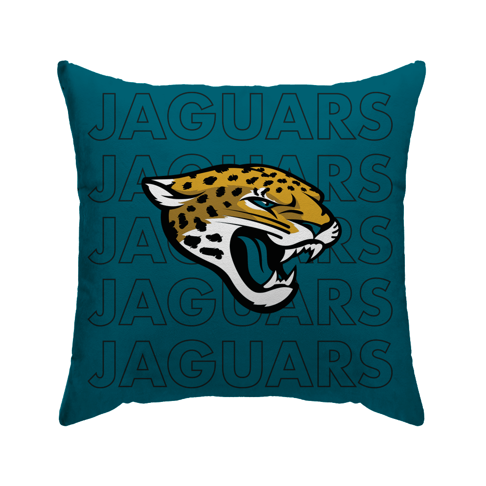 Jacksonville Jaguars Echo Wordmark Poly Spandex Decor Pillow