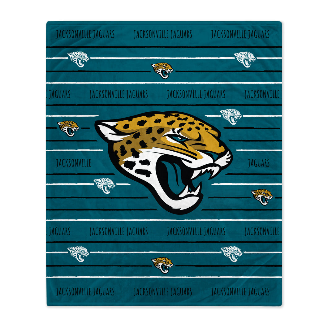 Jacksonville Jaguars Logo Stripe Blanket