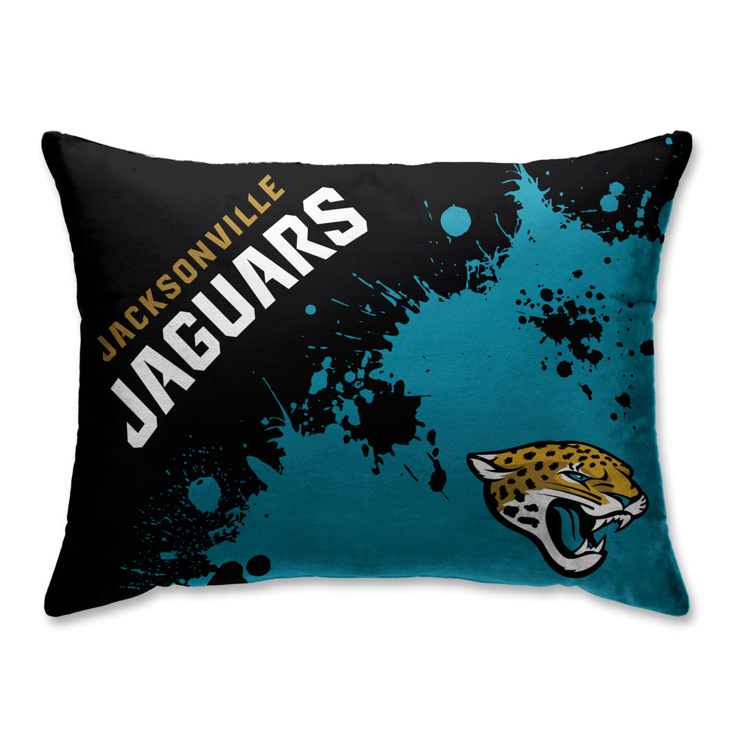 Jacksonville Jaguars Splatter Bed Pillow