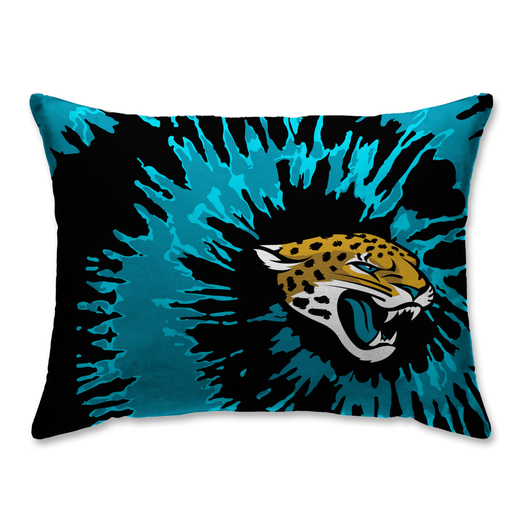 Jacksonville Jaguars Tie Dye Bed Pillow