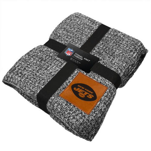 New York Jets Two Tone Sweater Knit Blanket