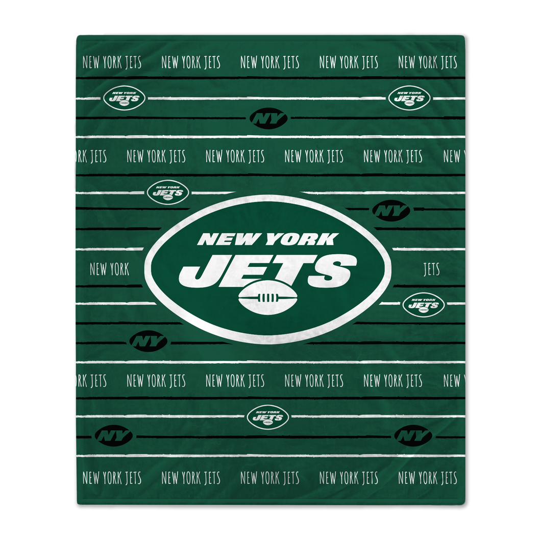 New York Jets Logo Stripe Blanket