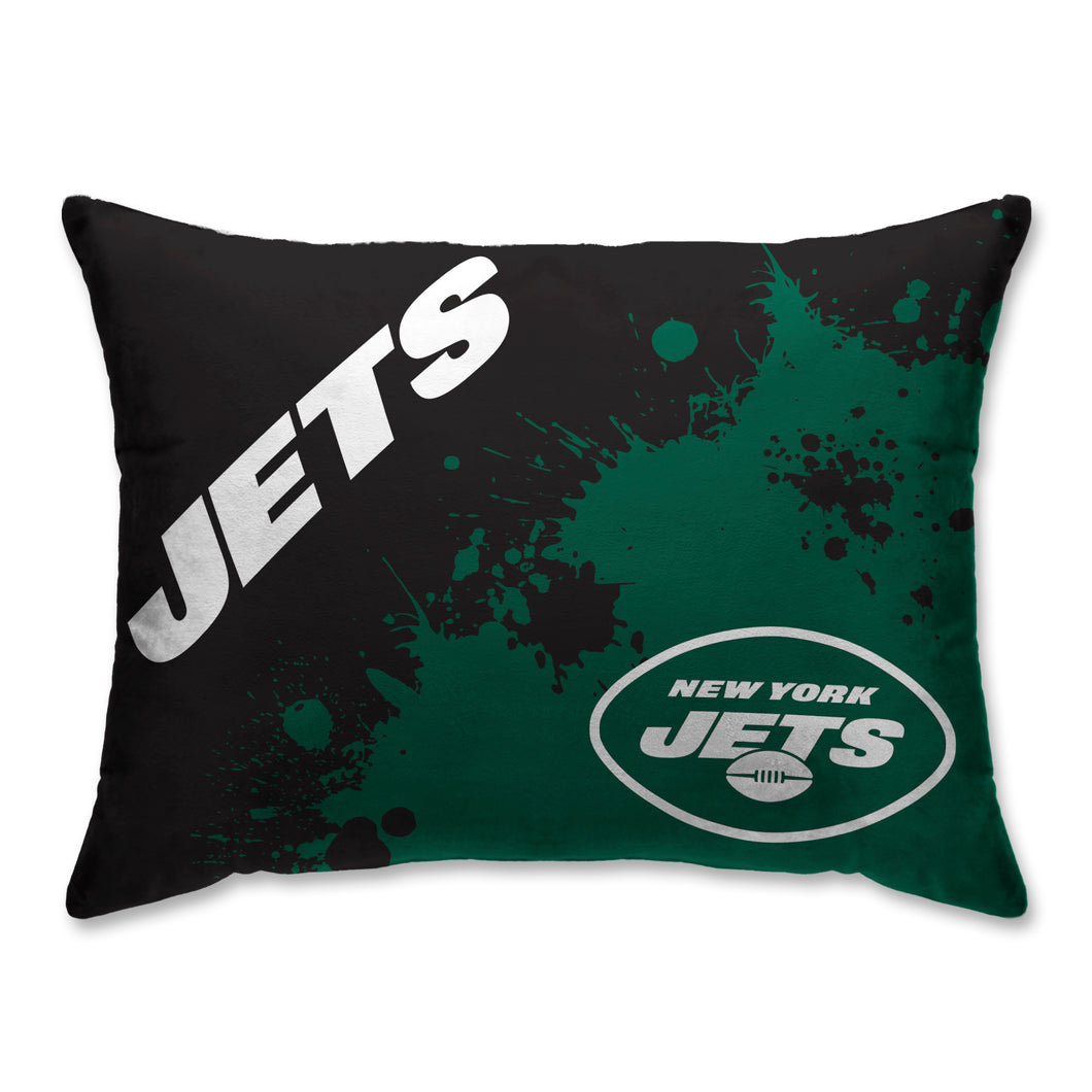 New York Jets Splatter Bed Pillow