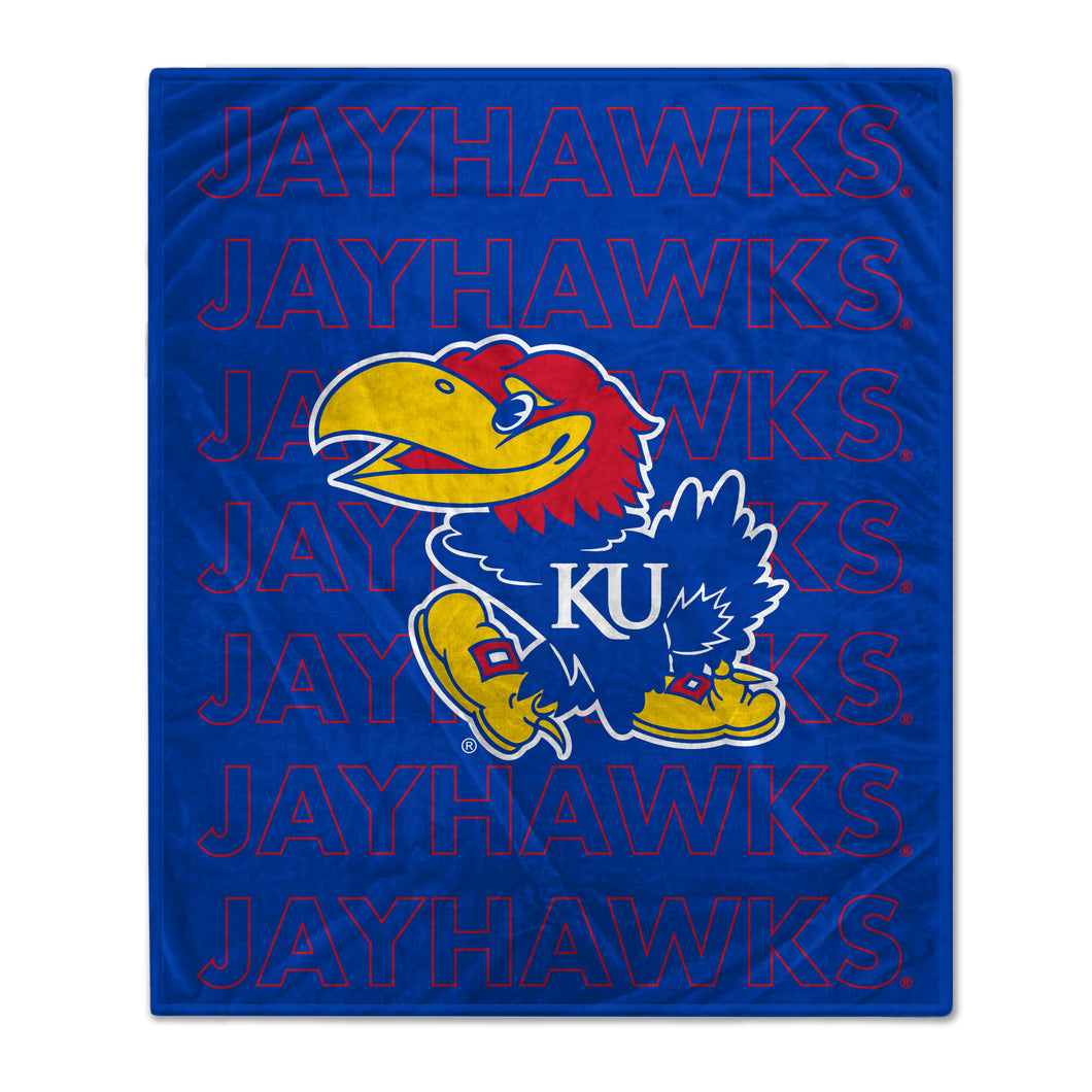 Kansas Jayhawks Echo Wordmark Blanket