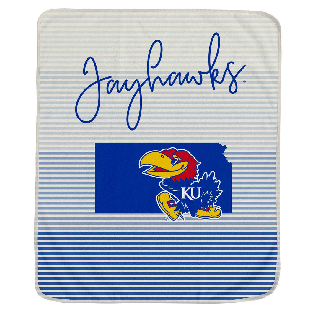 Kansas Jayhawks State Stripe Blanket