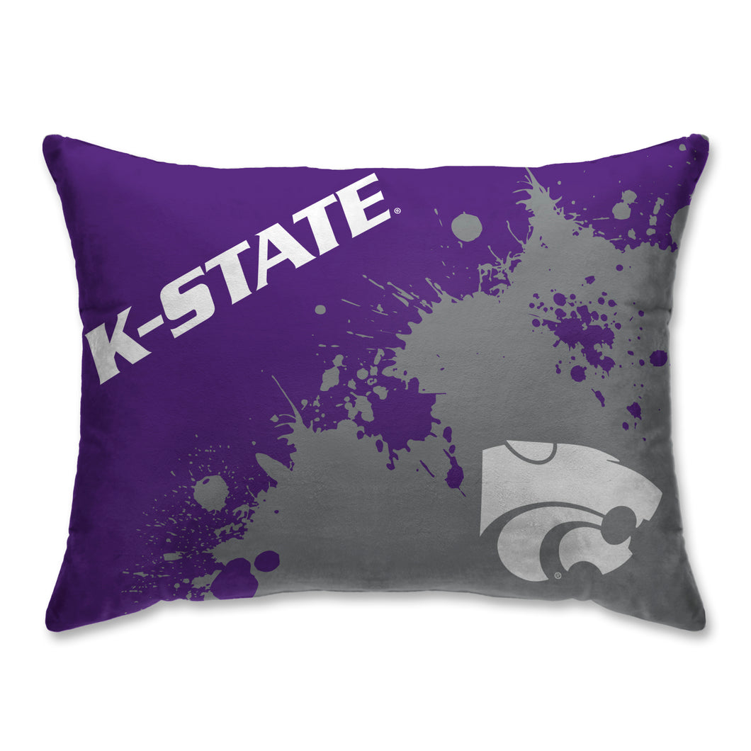 Kansas State Splatter Bed Pillow