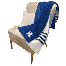 Load image into Gallery viewer, Kentucky Wildcats Embossed Sherpa Stripe Blanket
