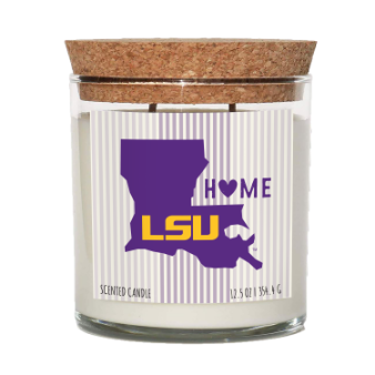 LSU Tigers Home State Cork Top Candle