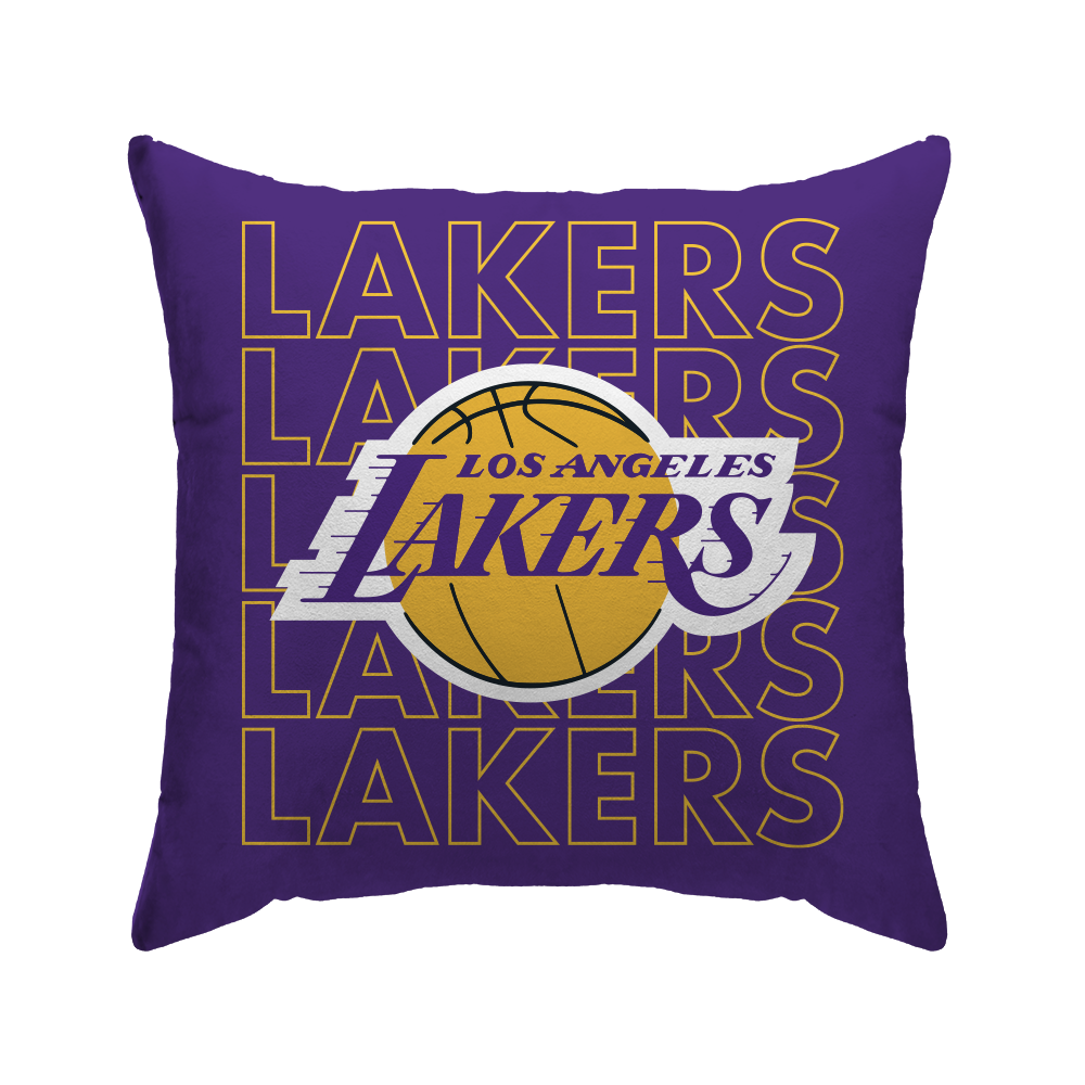 Los Angeles Lakers Echo Wordmark Poly Spandex Decor Pillow