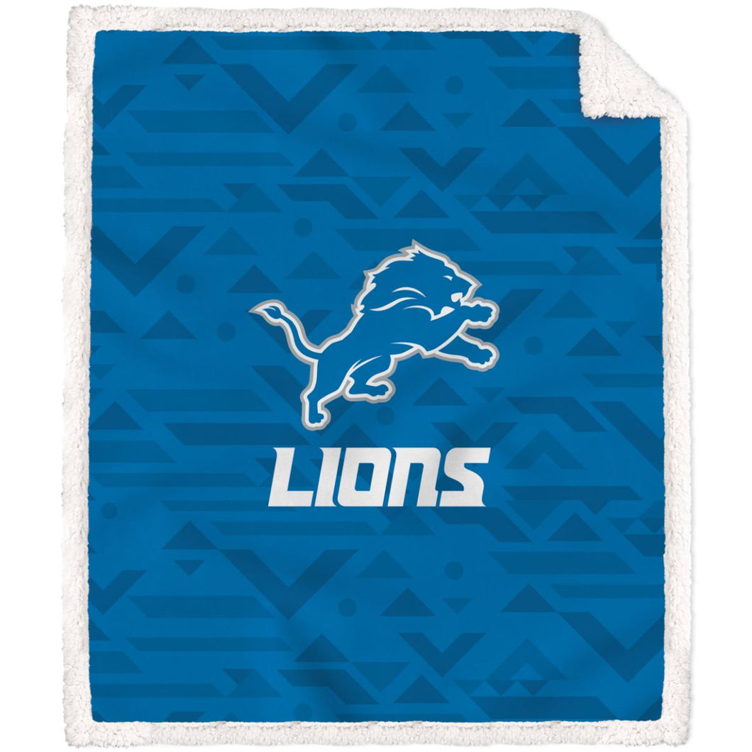Detroit Lions Delta Poly Spandex Blanket with Sherpa