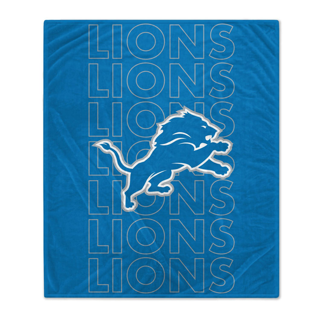 Detroit Lions Echo Wordmark Blanket
