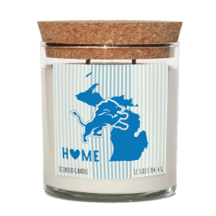 Detroit Lions Home State Cork Top Candle
