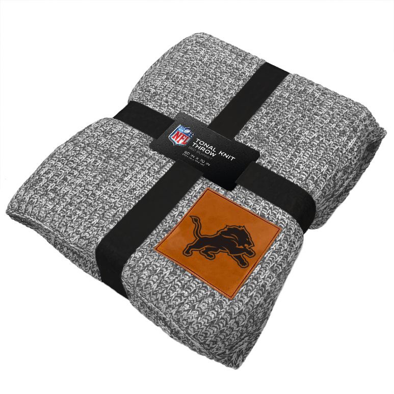Detroit Lions Two Tone Sweater Knit Blanket