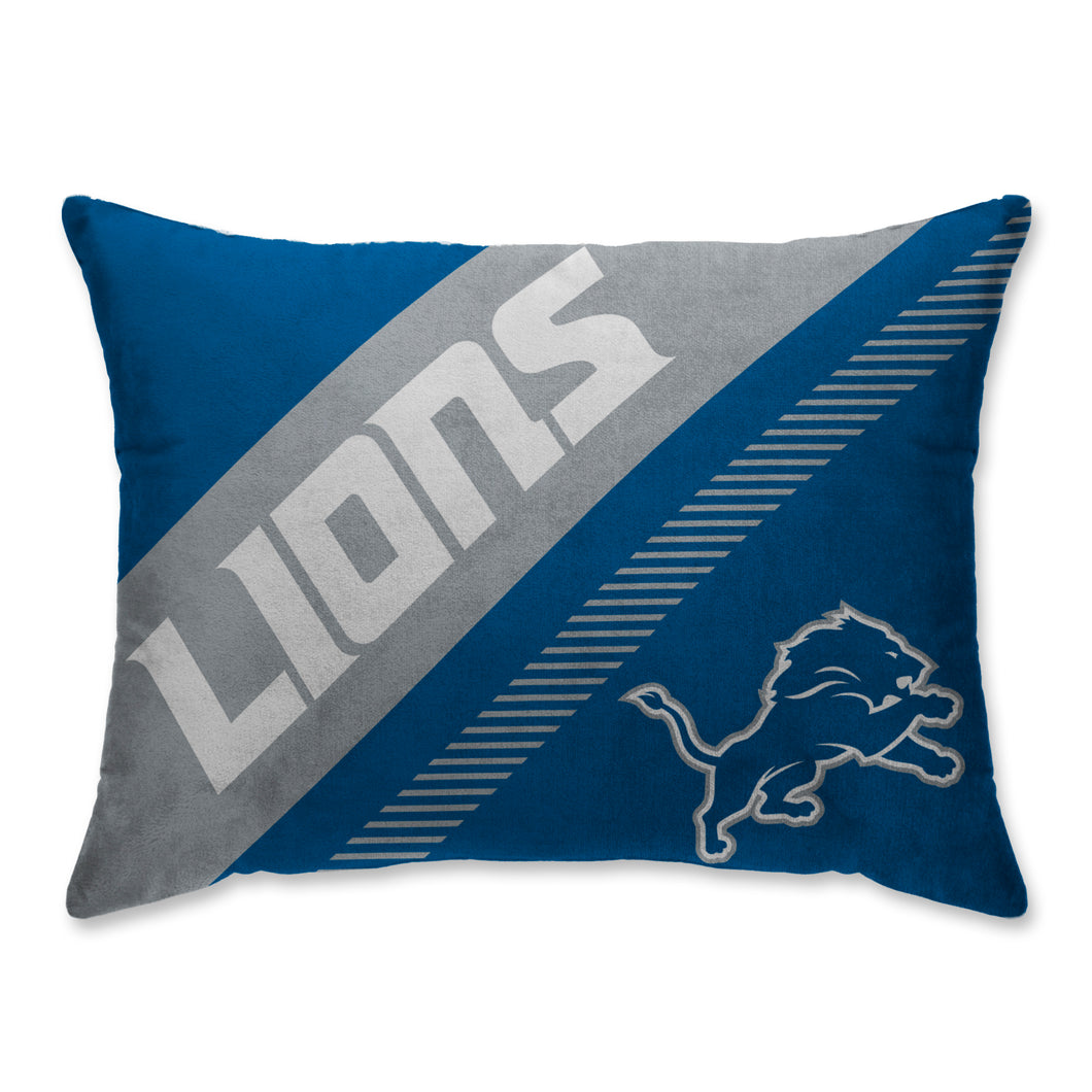 Detroit Lions Diagonal Super Plush Bed Pillow