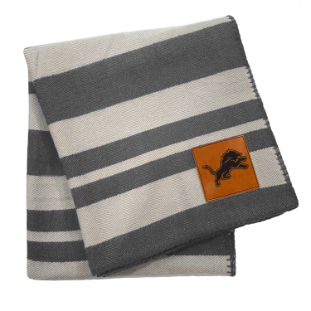 Detroit Lions Acrylic Stripe Throw Blanket