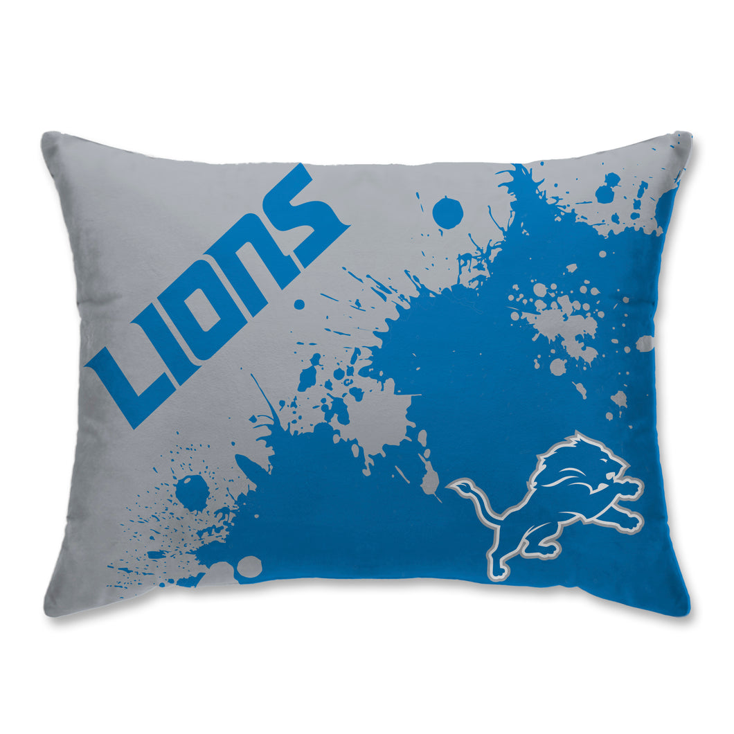 Detroit Lions Splatter Bed Pillow