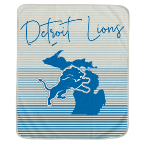Detroit Lions State Stripe Blanket