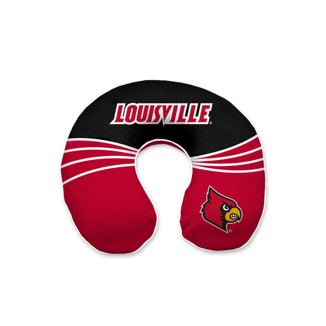 Louisville Cardinals Wave Memory Foam Travel Pillow