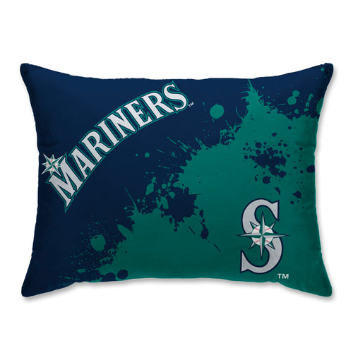 Seattle Mariners Splatter Bed Pillow
