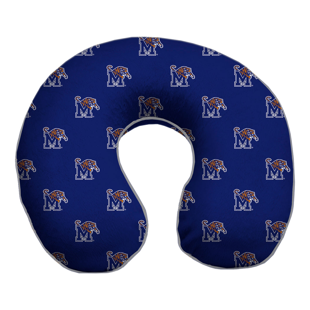 Memphis Tigers Repeat Logo Memory Foam Travel Pillow