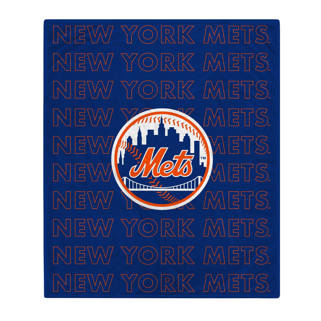 New York Mets Echo Wordmark Blanket