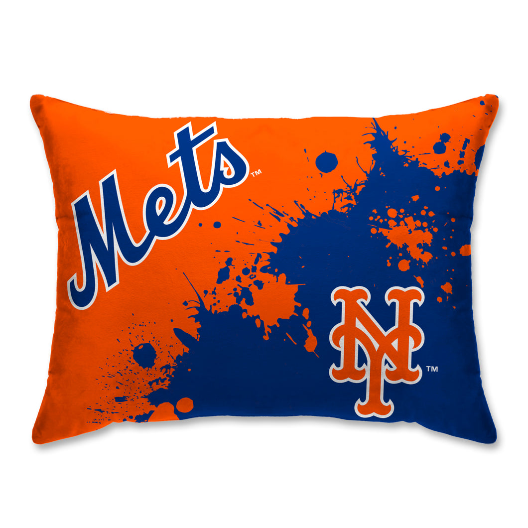 New York Mets Splatter Bed Pillow