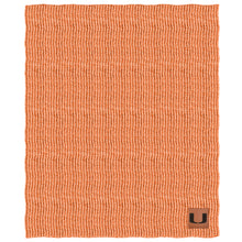 Load image into Gallery viewer, Miami Hurricanes Two Tone Sweater Knit Blanket
