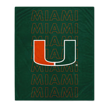 Load image into Gallery viewer, Miami Hurricanes Echo Wordmark Blanket
