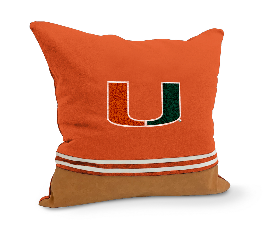 Miami Hurricanes Varsity Decorative Throw Pillow