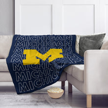 Load image into Gallery viewer, Michigan Wolverines Echo Wordmark Blanket
