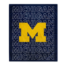Load image into Gallery viewer, Michigan Wolverines Echo Wordmark Blanket
