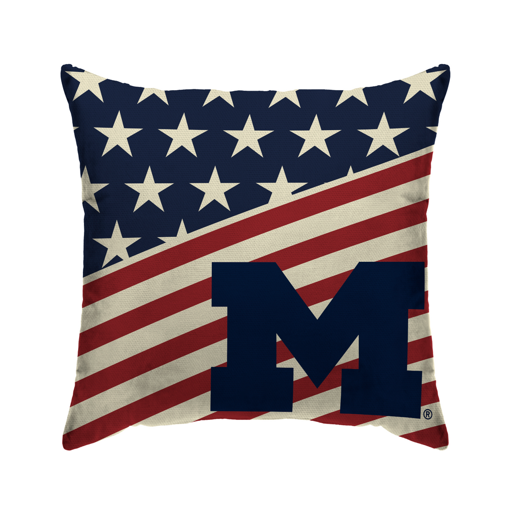 Michigan Wolverines Americana Duck Cloth Decor Pillow