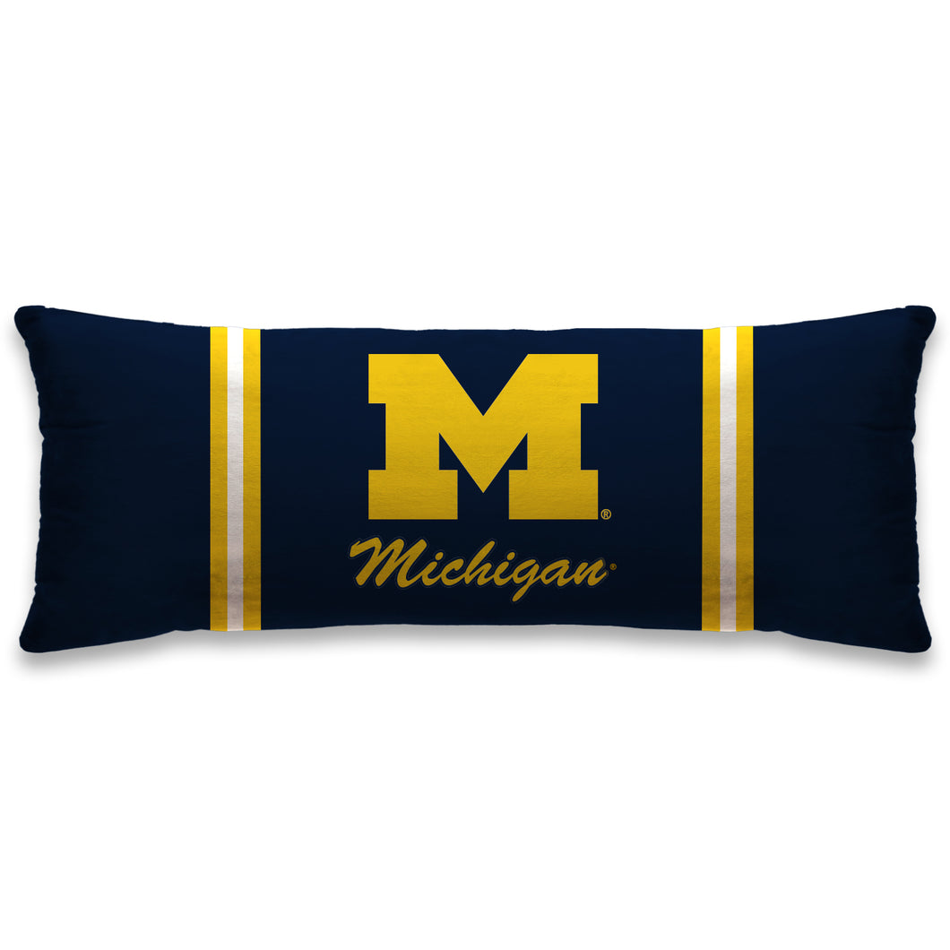 Michigan Wolverines Standard Logo Body Pillow