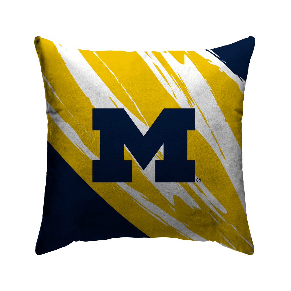 Michigan Wolverines Retro Jazz Poly Spandex Decor Pillow