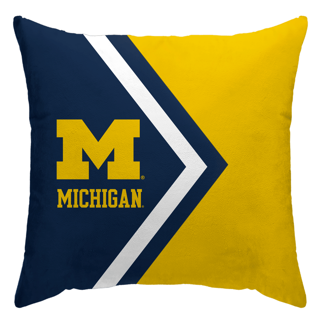 Michigan Wolverines Side Arrow Poly Spandex Decor Pillow
