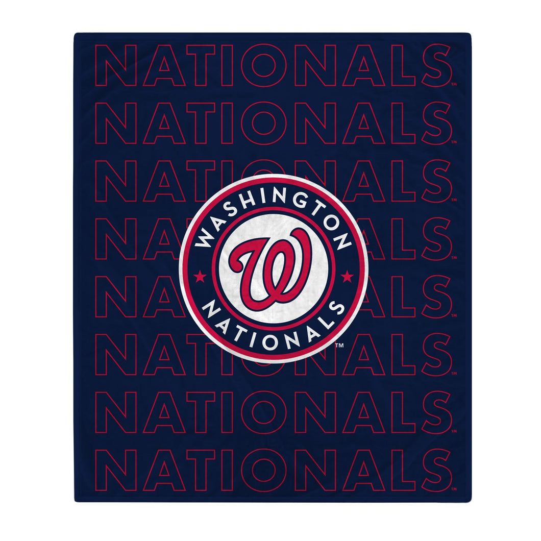 Washington Nationals Echo Wordmark Blanket