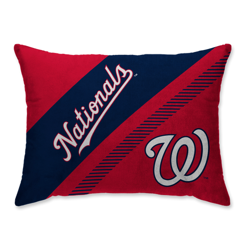 Washington Nationals Diagonal Plush Bed Pillow