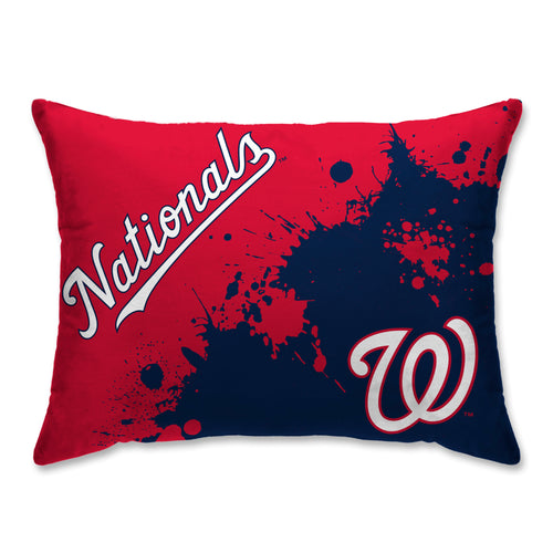 Washington Nationals Splatter Bed Pillow