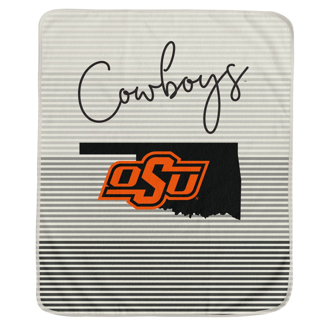 Oklahoma State Cowboys State Stripe Blanket