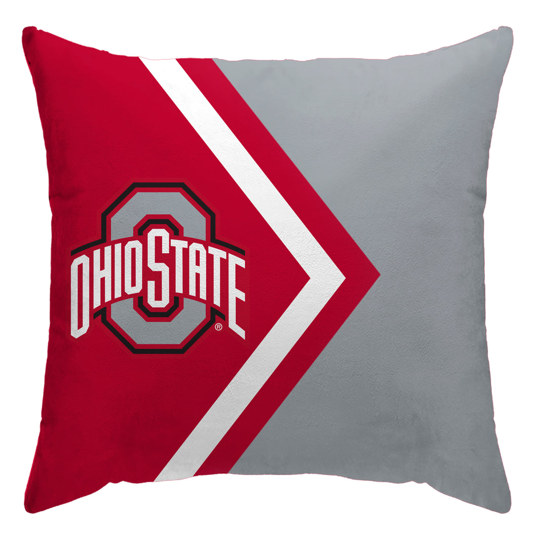 Ohio State Buckeyes Side Arrow Poly Spandex Decor Pillow