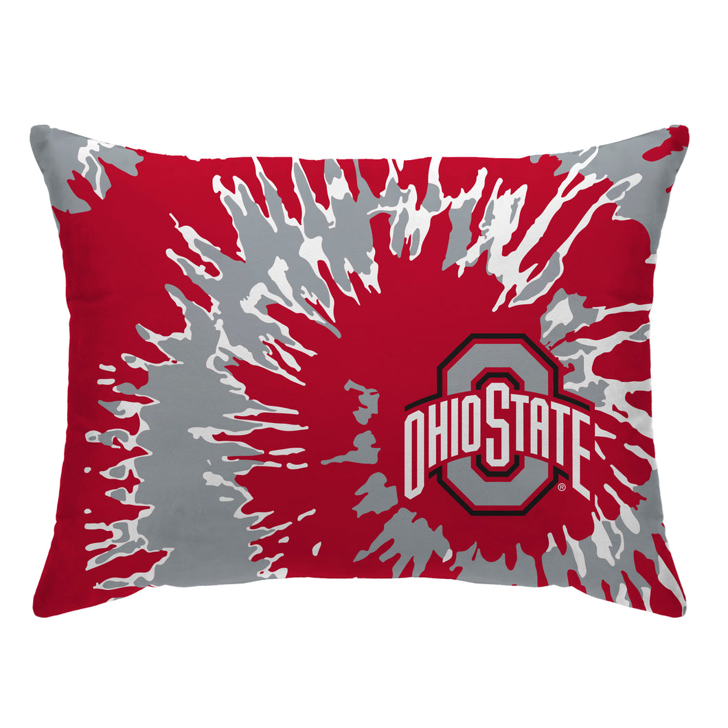 Ohio State Buckeyes Tie Dye Bed Pillow