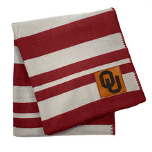 Load image into Gallery viewer, Oklahoma Sooners Acrylic Stripe Throw Blanket
