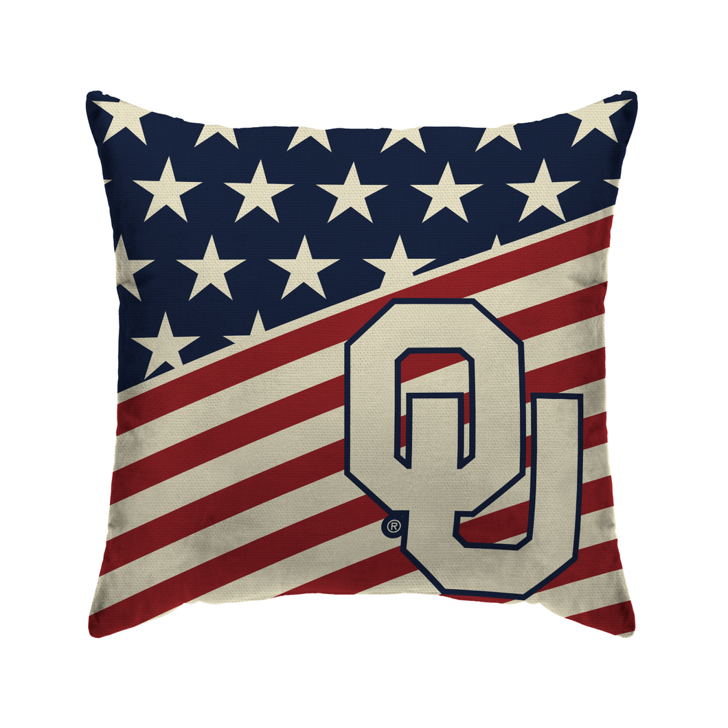 Oklahoma Sooners Americana Duck Cloth Decor Pillow