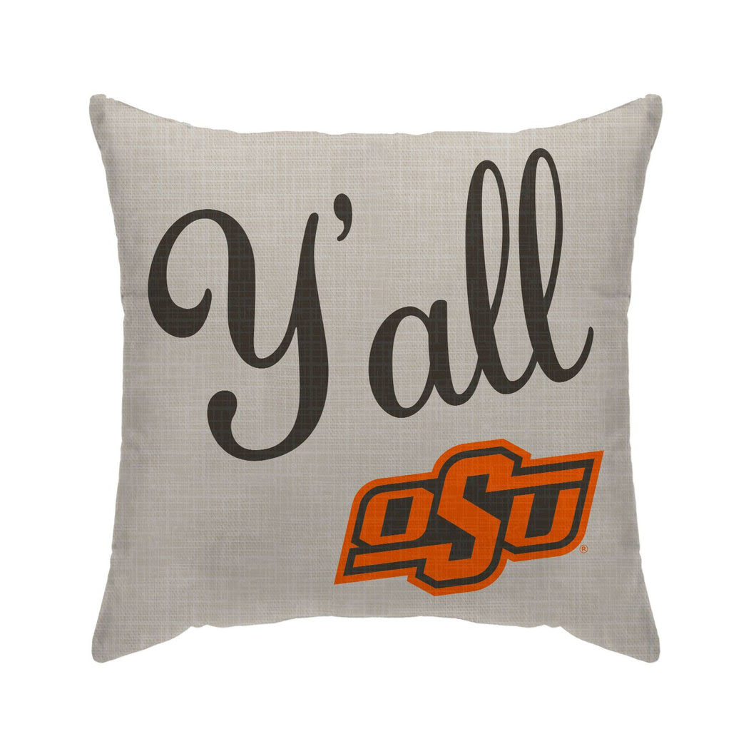 Oklahoma Sooners Y'all Duck Cloth Decor Pillow
