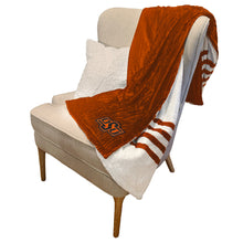 Load image into Gallery viewer, Oklahoma State Cowboys Embossed Sherpa Stripe Blanket
