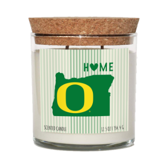 Oregon Ducks Home State Cork Top Candle