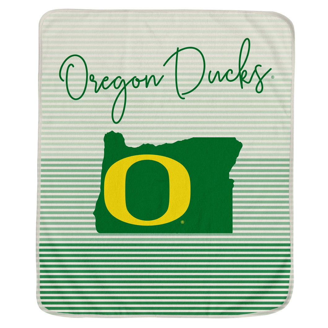 Oregon Ducks State Stripe Blanket