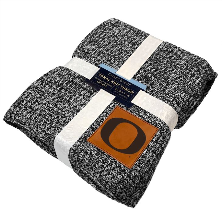 Oregon Ducks Two Tone Sweater Knit Blanket